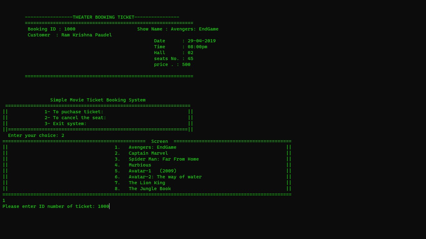 Movie Ticket Booking